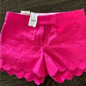 JCrew Pink scalloped shorts